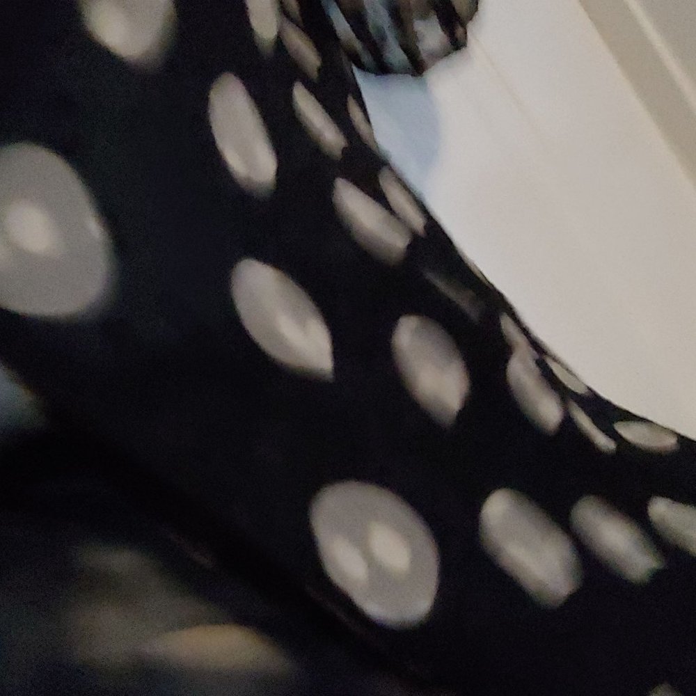 Hanae Mori Vintage 100% Silk Short Sleeve Button Top Tiered Midi Skirt Polka Dot - Picture 12 of 16